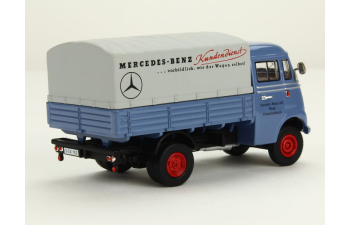 MERCEDES-BENZ L319 Pritschenwagen "Mercedes-Benz Kundendienst" (1956), blue