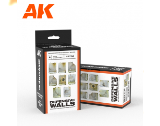 DEFENSIVE WALLS SET WARGAME (RESIN 30-35MM)