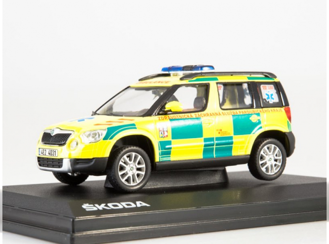 SKODA Yeti Zdravotnicka zachranna sluzba Pardubickeho kraje (2016), yellow / green