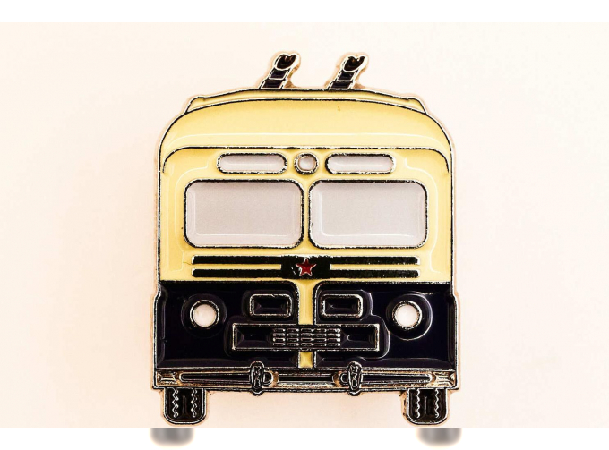 Значок "МТБ-82", синий / бежевый