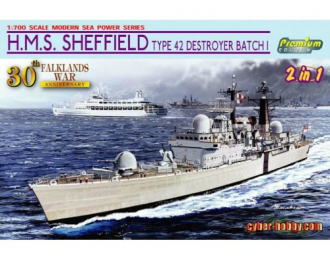 Сборная модель корабль H.M.S. SHEFFIELD TYPE 42 DESTROYER BATCH 1 (FALKLANDS WAR)