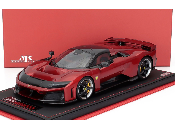 FERRARI F80 (2024) - Con Vetrina - With Showcase, Rosso Supercar - Red Met Black