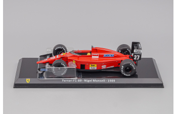 FERRARI F1 F1-89 №27 Season (1989) Nigel Mansell - Con Vetrina - With Showcase, Red Black