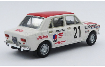 FIAT 128 (night Version) №21 Rally Montecarlo (1970) Alain Jallot - Gerard Marion, White Red