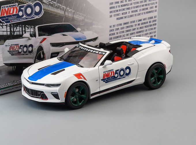 CHEVROLET Camaro SS Convertible 101 Running Indy 500 Presented 2017 White (Greenlight!)