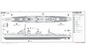 Сборная модель Японский эсминец Yukikaze Full Hull Model