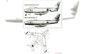 Сборная модель истребитель ВВС Японии F-86F-40 SABRE JASDF