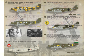 Набор декалей Junkers JU-52 Wet decal