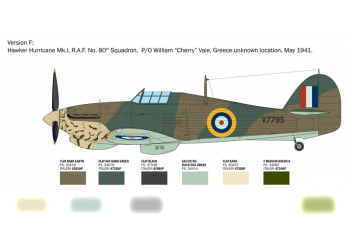 Сборная модель HAWKER Hurricane Mki Military Airplane