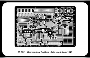 Фототравление для German tool holders - late used from 1943 1:25 scale model