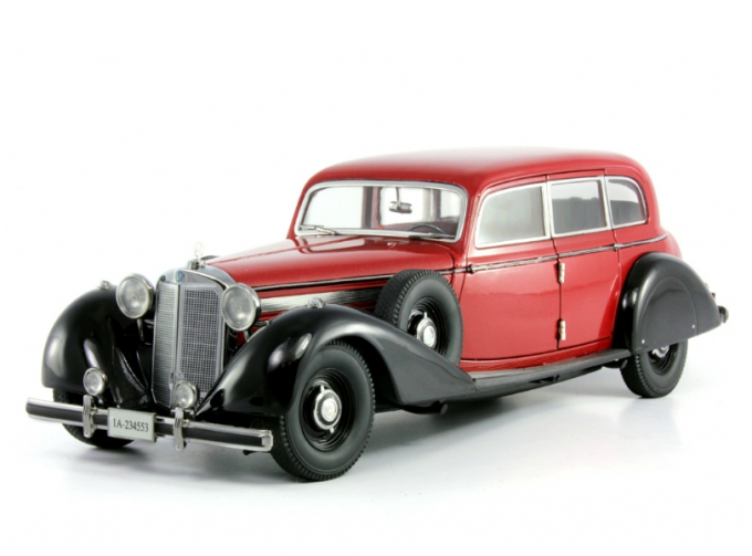 MERCEDES-BENZ 770 Limousine с фигурками (1938), cherry / black