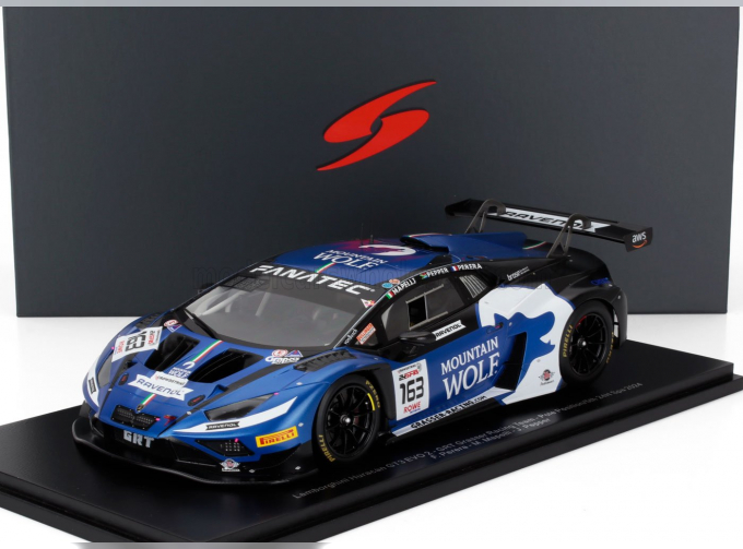 LAMBORGHINI Huracan Gt3 Evo2 5.2l V10 Team Grt Grasser Racing №163 Pole Position 24h Spa (2024) Franck Perera - Marco Mapelli - Jordan Pepper, Blue White