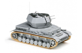 Сборная модель Немецкая ЗСУ Flakpanzer IV Ausf.G "Wirbelwind" ранних выпусков с циммеритом