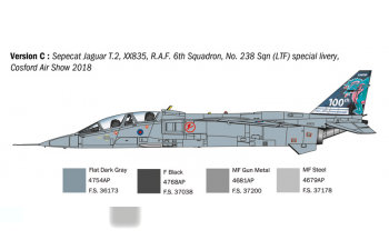 Сборная модель JAGUAR T.2 R.A.F Trainer Military Airplane 1970