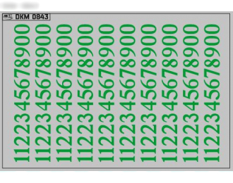 Набор декалей трамвайных парковых номеров Магнитогорск зеленые (100х70)