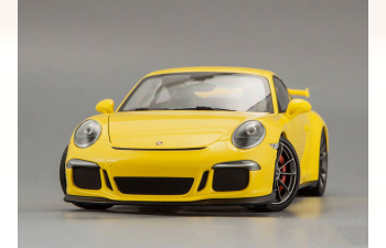 PORSCHE 991 GT3 (2013), yellow with silver wheels