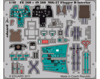 Цветное фототравление для MiG-27 Flogger D interior S. A.