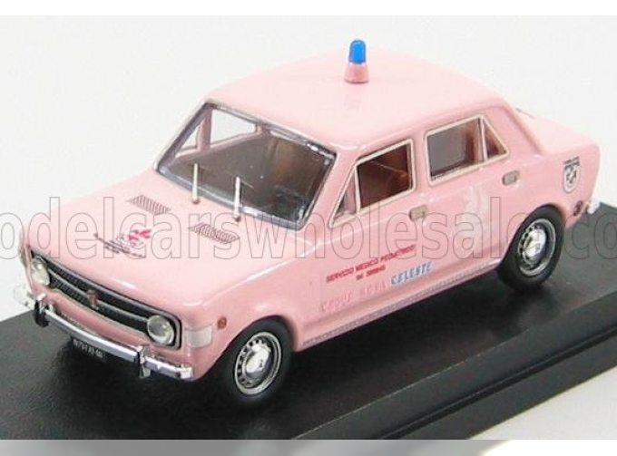 FIAT 128 4 Door - 4 Porte Croce Rosa Celeste Servizio Medico Pediatrico (1971), Pink