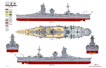 Сборная модель Японский линкор авианосец Hyuga