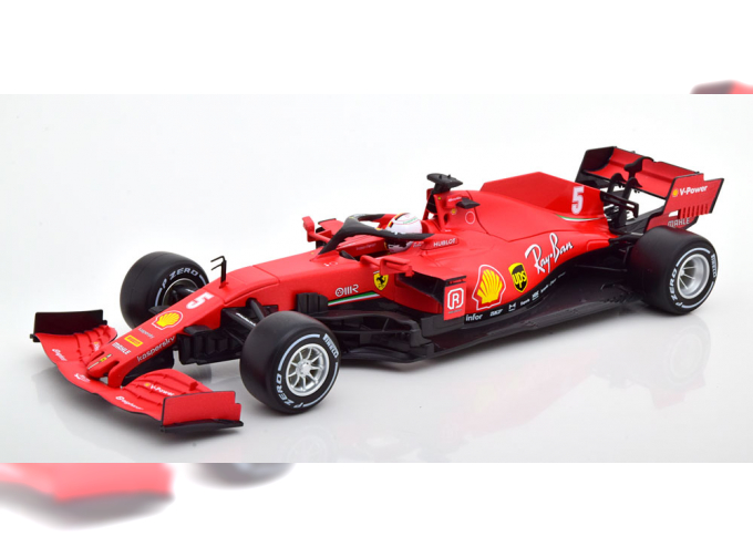 FERRARI F1 Sf1000 Team Scuderia Ferrari Mission Winnow №5 Austrian Gp (2020) S.Vettel - With Hard White Wheels, Matt Red