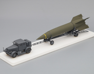 HANOMAG SS-100 германский ракетный транспортер с ракетой V-2 (ФАУ-2)