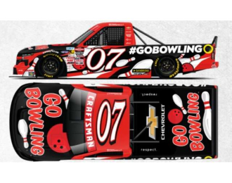Chevrolet Silverado #07 Michael McDowell *Go Bowling*, white/red/black 2025