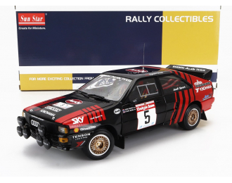AUDI Quattro A2 №5 4th Rally Circuit Des Ardennes (1986) John Bosch - Steve Bond, Black Red