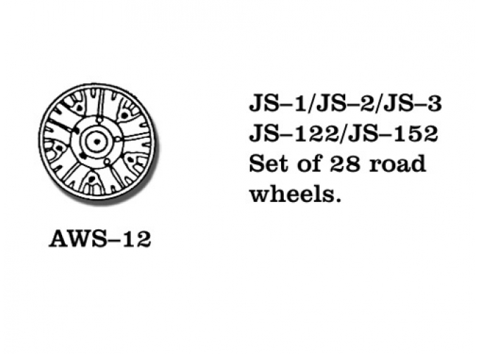 Металлические колеса JS-1 / JS-2 / JS-3 / JS-122 / JS-152 Set of 28 road wheels.