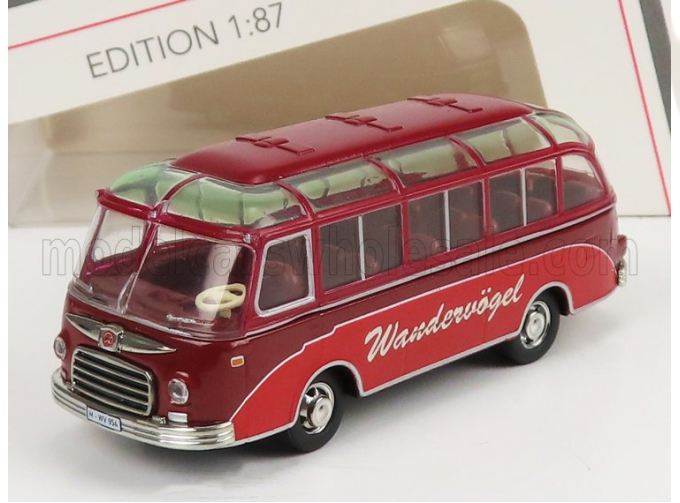 SETRA S6 Autobus Wandervogel With 5x Figures (1955), 2 Tone Red