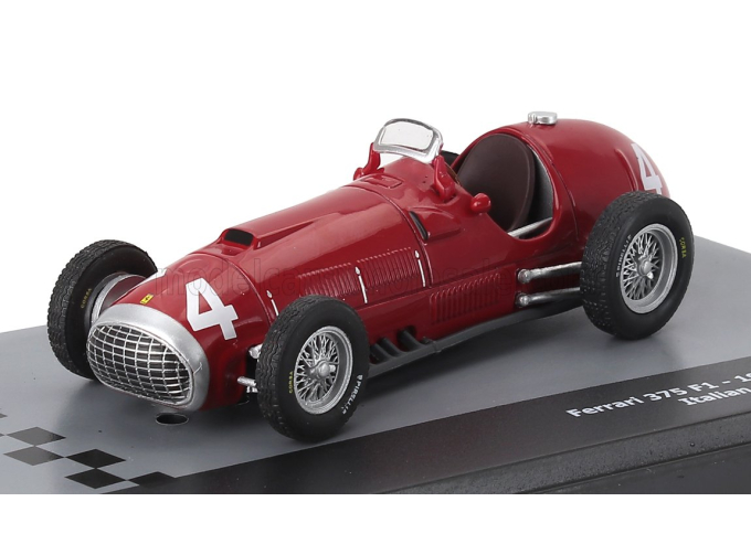 FERRARI F1 375 №4 Italy Gp (1951) Gigi Villoresi - Con Vetrina - With Showcase, Red
