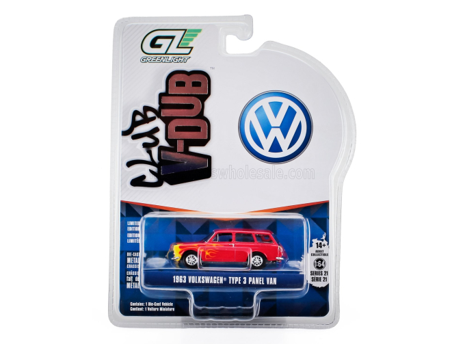 VOLKSWAGEN Type 3 Panel Van (1963), Red Yellow