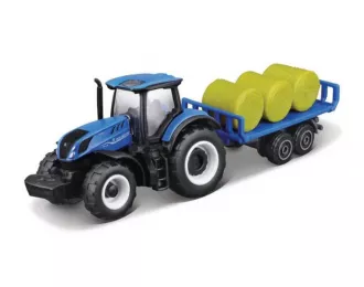 NEW HOLLAND T7-315 Tractor With Trailer (2018), Blue Green