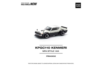 NISSAN Skyline GT-R V8 Drift KPGC110 Kenmeri *NPA Style*, black/white