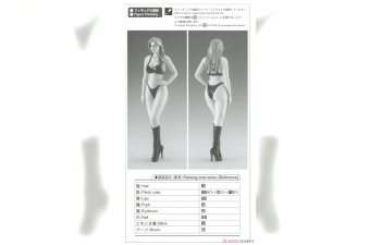Сборная модель Фигурка девушки, Real Figure Collection No.24 “AMERICAN LOWRIDER GIRL" (Limited Edition)