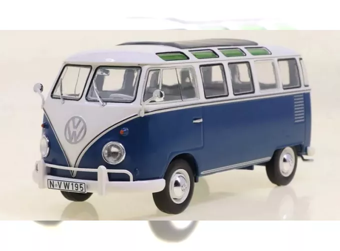 VOLKSWAGEN T1 Samba Minibus (1962), Blue White