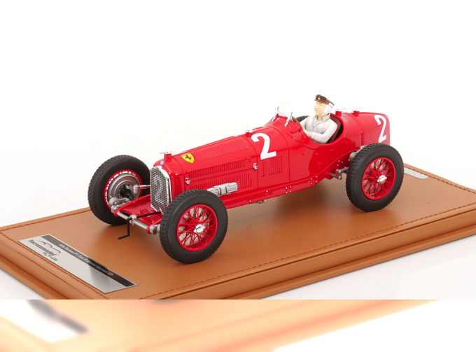 ALFA ROMEO F1 P3 Tipo B Scuderia Ferrari №2 Winner German GP (with Pilot Figure) (1932) Rudolf Caracciola, Alfa Red