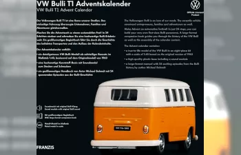 Сборная модель VOLKSWAGEN Bulli T1 (1963), yellow / white