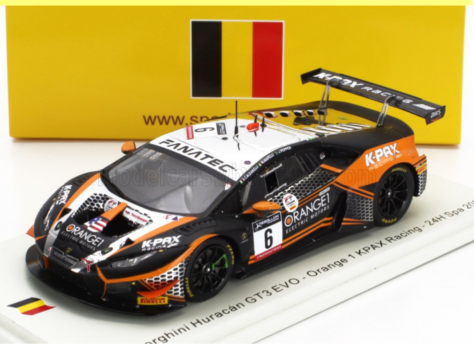 LAMBORGHINI Huracan Gt3 Evo Team Orange 1 Kpax Racing №6 24h Spa (2022) J.Pepper - A.Caldarelli - M.Mapelli, Orange Black