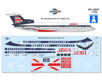 Декаль HS-121 Trident 1E British European Airways