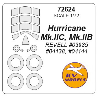 Набор масок окрасочных для Hurricane Mk.IIC / Mk.IIB + маски на диски и колеса