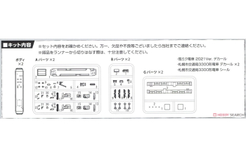 Сборная модель Yuki Miku Train 2021 Ver. with Series 3300 for Standard Color 2-Car Set