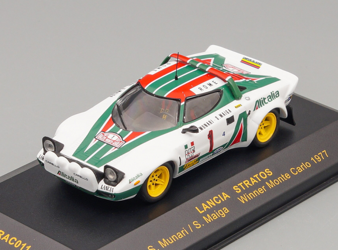 LANCIA Stratos HF #1 "Lancia Alitalia" Winner Rally Monte Carlo 1977 Munari - Maiga