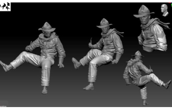 Сборная модель фигурки разведывательно-диверсионного подразделения британской армии / LRDG Crew fiqure set 2