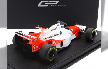 McLAREN F1 Mp4/11 3.0l V10 Central Wing Marlboro Mercedes Team N 7 6th Monaco Gp 1996 With Pilote Figure Mika Hakkinen - Con Vetrina - With Showcase, Red White