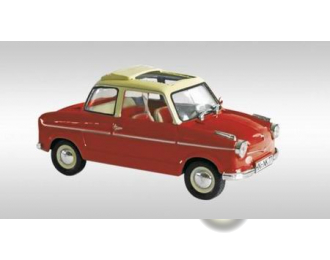 NSU Prinz I 1958, ruby red with sun roof 