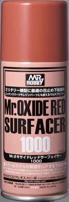 Mr.OXIDE RED SURFACER 1000 Красная матовая грунтовка-спрей, 170мл. (в баллоне)