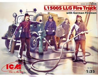 Сборная модель Пожарная машина L1500S LLG с германскими пожарными