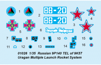 Сборная модель Российская реактивная система залпового огня 9К57 Ураган