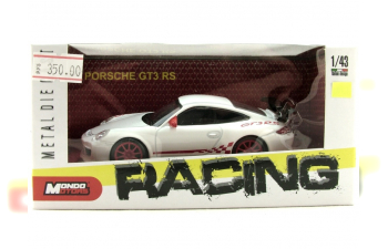 PORSCHE GT3 RS, серия RACING 1:43, белый