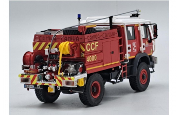 MAN Le220b Double Cabine Tanker Truck Sdis 21 Ccf 4000 Camiva Sapeurs Pompiers (2004), Red White